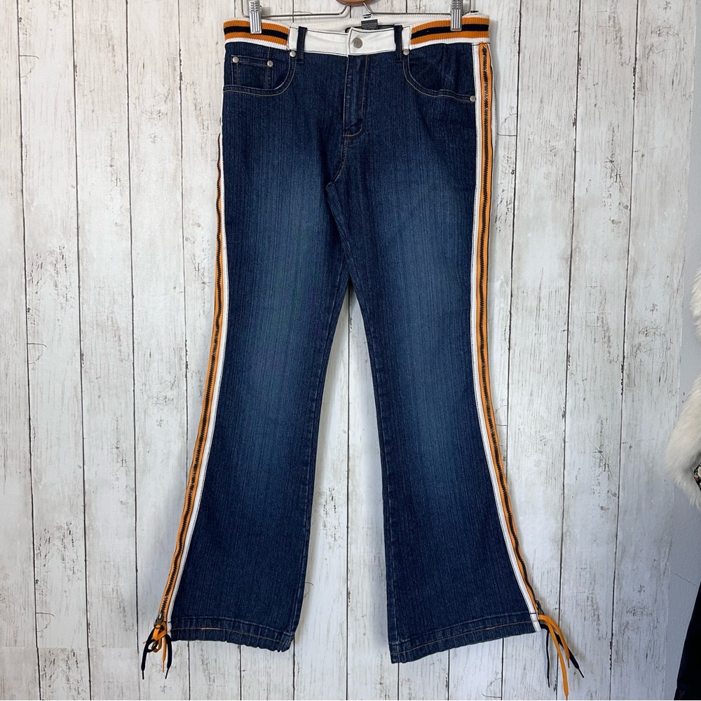 Y2K Neeso Flare Jeans with large Leg Zipper size 11